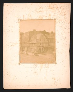 The old coffee house S.W. corner of Market & Front sts. View taken in 1854 - Richards & Betts, photographists, No. 179 Chesnut St. Philadelphia. LCCN2015651570
