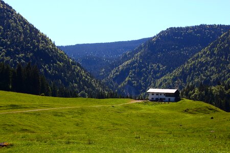 Austria hut panorama photo
