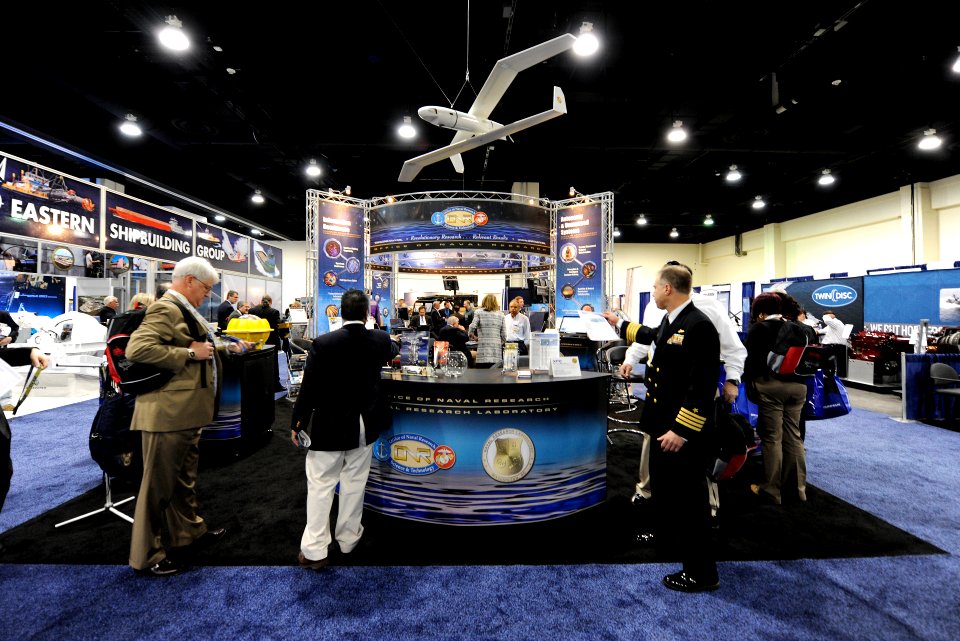 The Office of Naval Research booth at Sea-Air-Space Exposition. (8636663017)