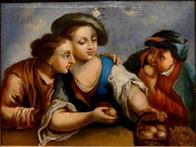 The peach eaters, Jan-Joseph Horemans, 1700s, oil on canvas - Villa Vauban - Luxembourg City - DSC06638 photo