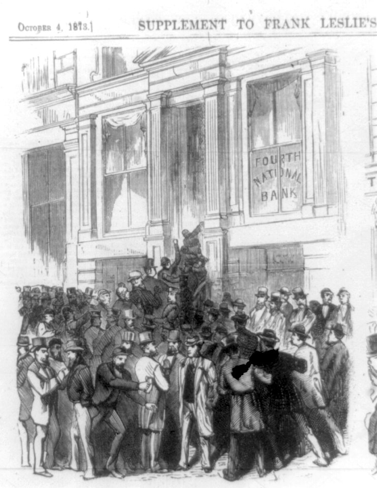 The Panic - Run on the Fourth National Bank, No. 20 Nassau Street (New York City, 1873) LCCN2002723398