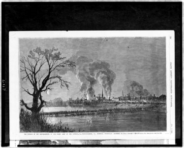 The passage of the Rappahannock by the Grand Army of the Potomac at Fredericksburg, Va., midnight, Wednesday, December 10 - from a sketch by our special artist, Henri Lovie. LCCN97519478