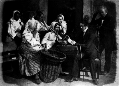 The Pastor's Visit - group including James Fairbairn by Robert Adamson