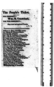 The People's Ticket, for President - Wm. H. Crawford ... LCCN2002737367