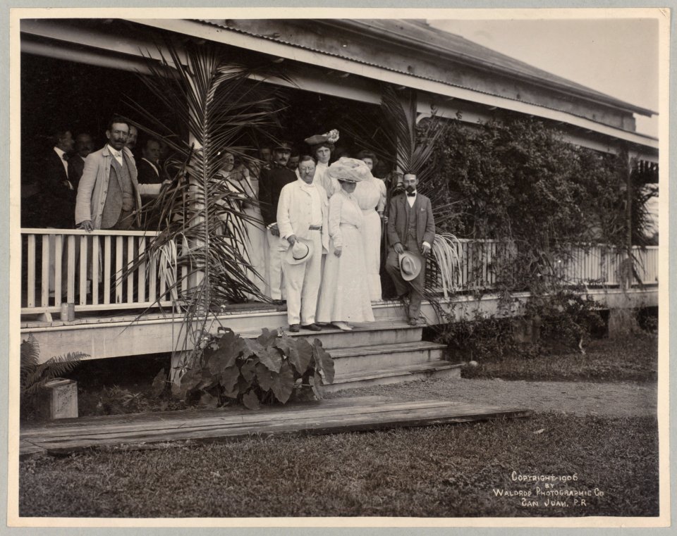 The President at Military barracks, Cayey, Puerto Rico. Guest of Major Griffith LCCN2013649473