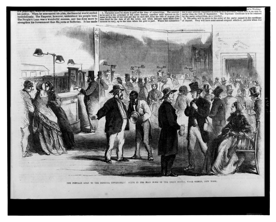 The popular loan to the federal government - scene in the main room of the Assay Office, Wall Street, New York LCCN2003668330