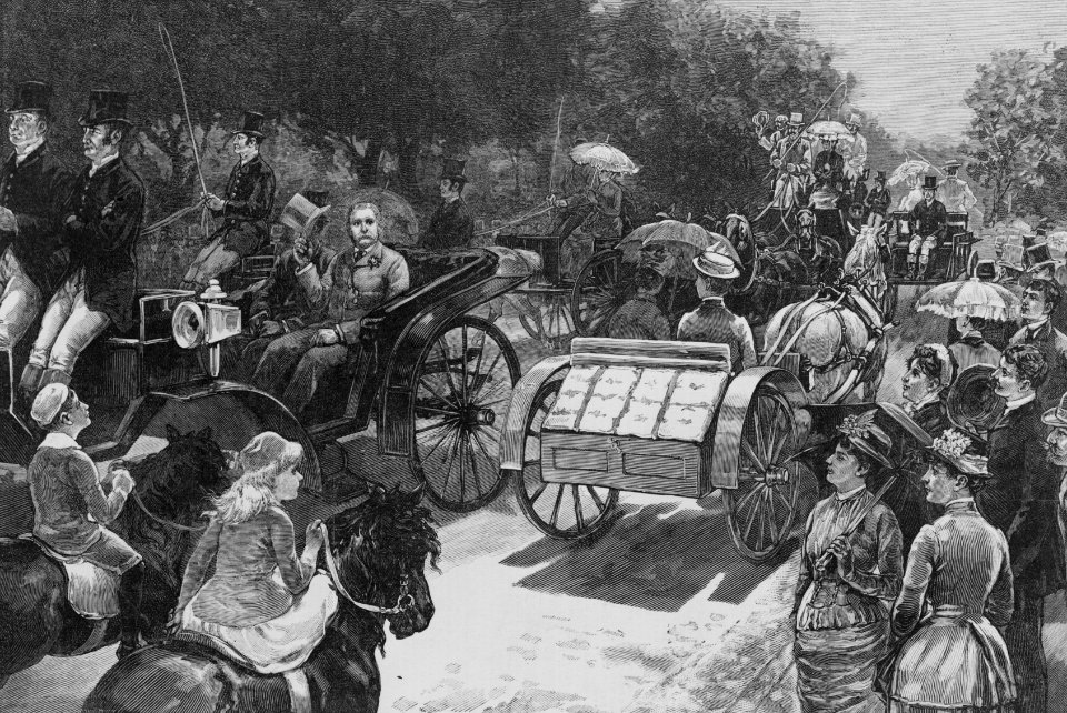 The President's vacation - on Bellevue Avenue, Newport - drawn by W.P. Snyder. LCCN98511692 (cropped)