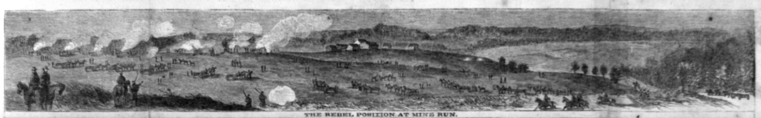 The Rebel position at Mine Run (Arnold's Battery at left, Roe's farm in center and Pa. Batteries F and G in foreground) LCCN99614276
