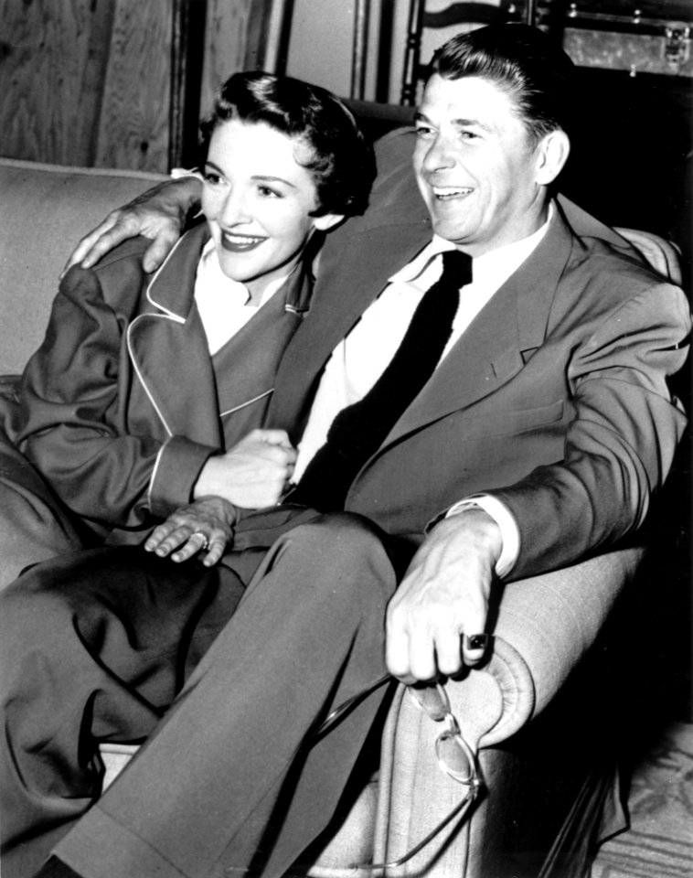The Reagan's on the set of the film Donovan's Brain in Hollywood California