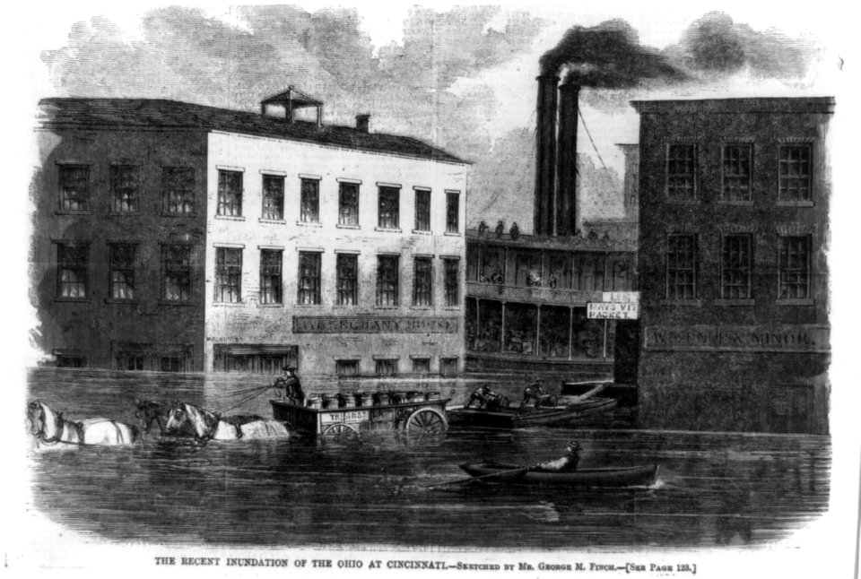The recent inundation of the Ohio (River) at Cincinnati LCCN2003653534