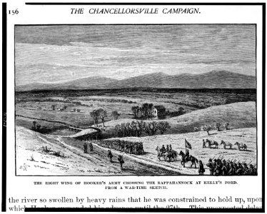 The Right wing of Hooker's army crossing the Rappahannock at Kelly's Ford - from a war-time sketch. LCCN93509696
