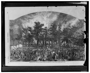 The riots at New York - The rioters burning and sacking the colored orphan asylum LCCN00650155