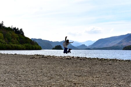Lake jump mountains