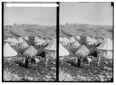 The Samaritan Passover on Mt. Gerizim. Encampment of the Samaritans on Mt. Gerizim. LOC matpc.01841
