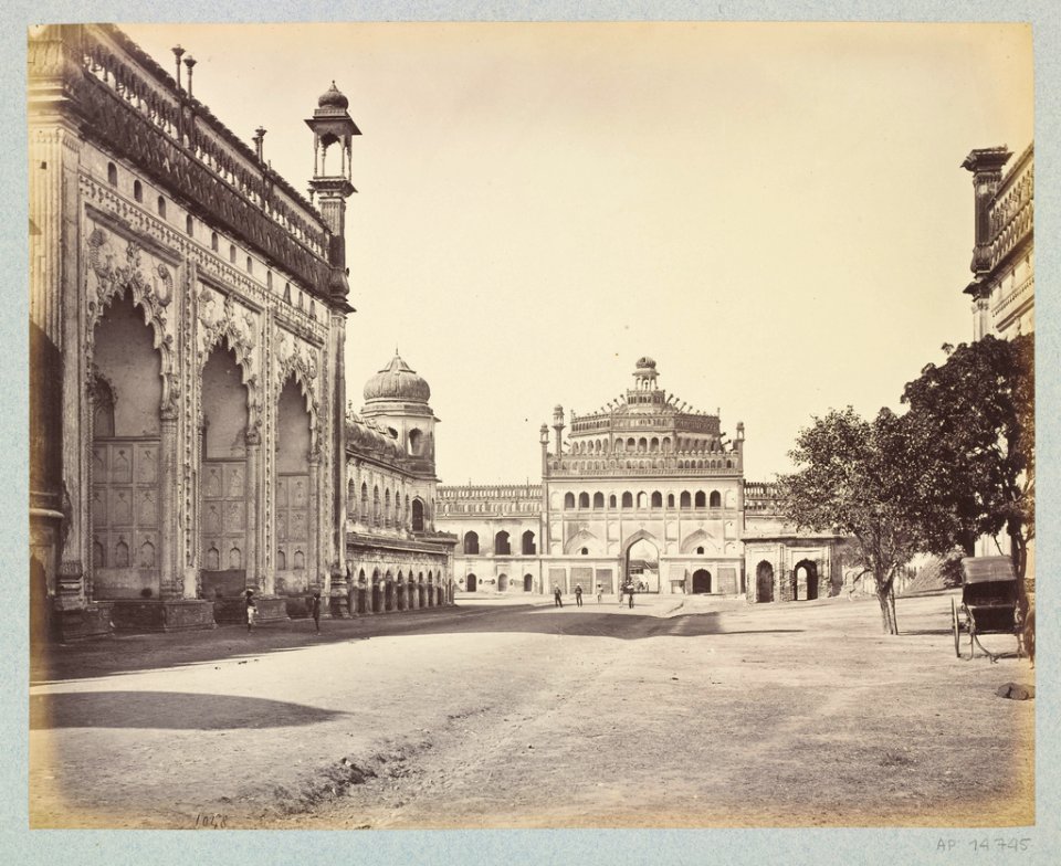The Rumi Darwaza and the First Courtyard of the Bara Imambara Complex, Lucknow in the 1860s
