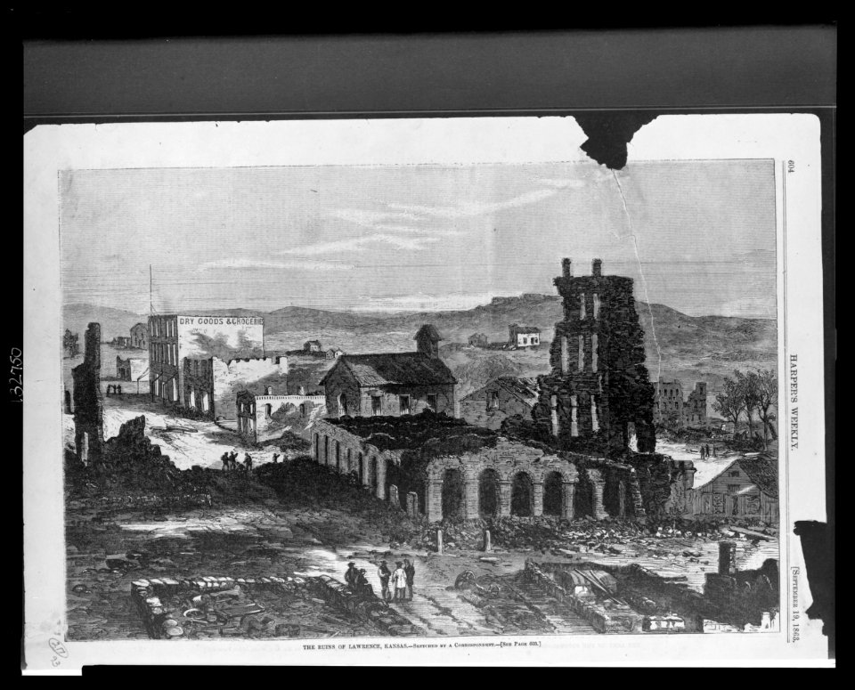 The ruins of Lawrence, Kansas - sketched by a correspondent. LCCN2003663009