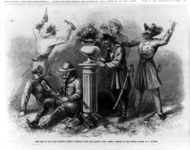 The sack of the Blair Mansion - Rebels carousing near the garden vase (near Washington) LCCN99614067