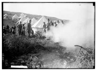 The Samaritan Passover on Mt. Gerizim. Heating the oven. LOC matpc.01844