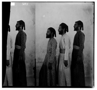 The Samaritans of Nablus (Shechhem). Samaritan youth, profile. LOC matpc.01833