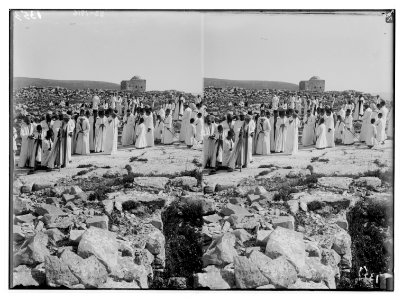 The Samaritan Passover on Mt. Gerizim. Pilgrimage on the 'Rock Moriah'. LOC matpc.01872