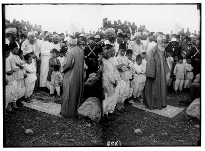 The Samaritan Passover on Mt. Gerizim. Evening prayer; (Another view of evening prayer). LOC matpc.01849