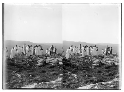 The Samaritan Passover on Mt. Gerizim. On the way to the sacred places on the mountain. LOC matpc.01876