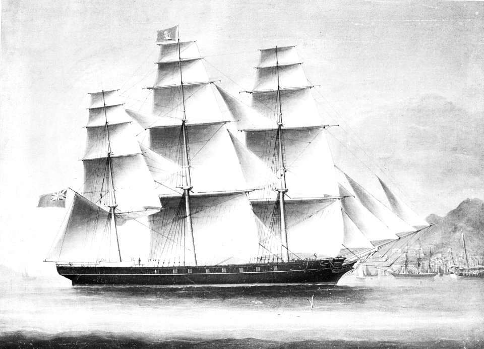 The ship Caduceus off Hong Kong RMG BHC3763