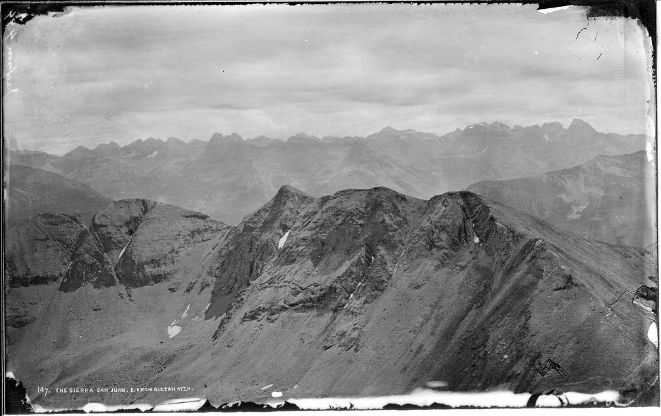 The Sierra San Juan, east from Sultan Mountain. San Juan County, Colorado. - NARA - 517098