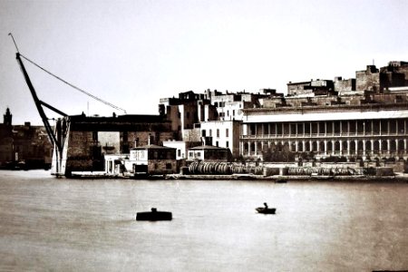The Sheer Bastion, or il-Maċina, Senglea, by Horatio Agius, 1880s
