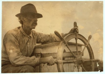 The Skipper on the Oyster Barge, Mobile Bay. LOC nclc.04680