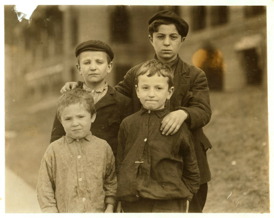 The Slein boys. Meyer Slein (12 yrs. old) his brother Abe (10 years old) who has just returned from Industrial School (Reform School). Another brother is in the School. Show effects of LOC nclc.03523