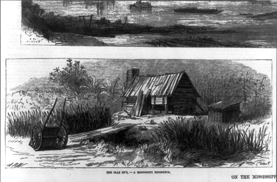 The slab hut, - a Mississippi residence (in article, On the Mississippi) LCCN2002716002