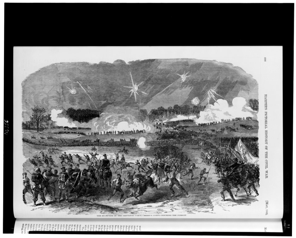 The stampede of the Eleventh Corps - Berry's corps checking the pursuit LCCN96509671
