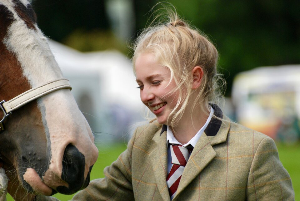 Happy horse girl
