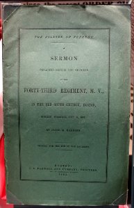The Soldier of Freedom, sermon by Jacob Merrill Manning, October 5, 1862 - Old South Meeting House - Boston, MA - DSC05848