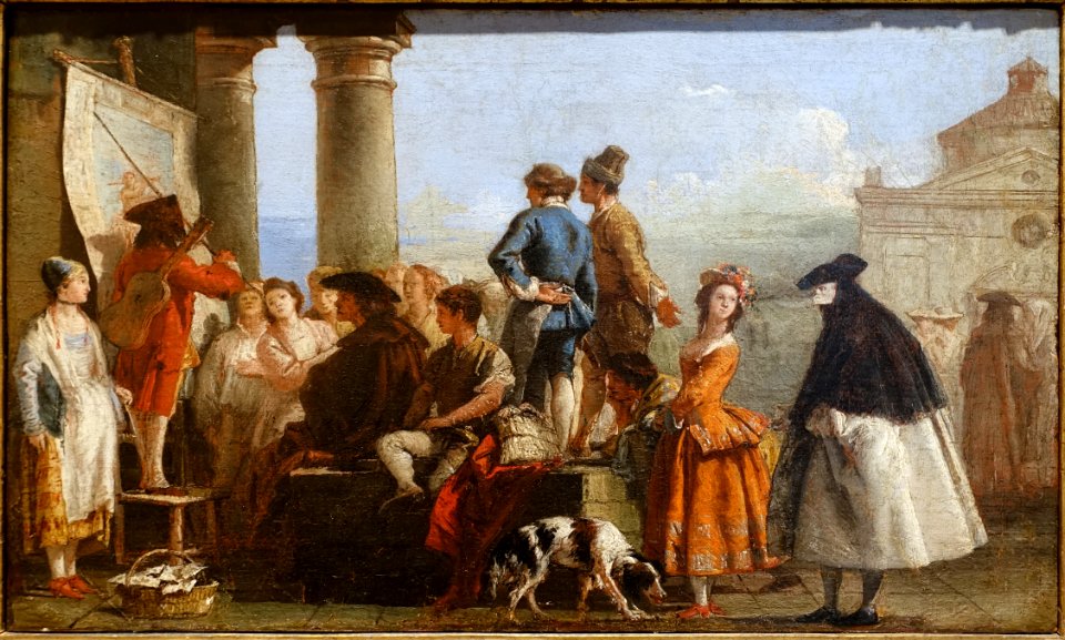 The Story by Giovanni Domenico Tiepolo, Venice, mid 1770s, oil on canvas - Blanton Museum of Art - Austin, Texas - DSC08033