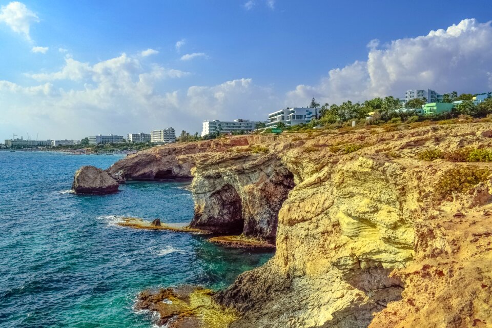 Sea caves erosion nature photo