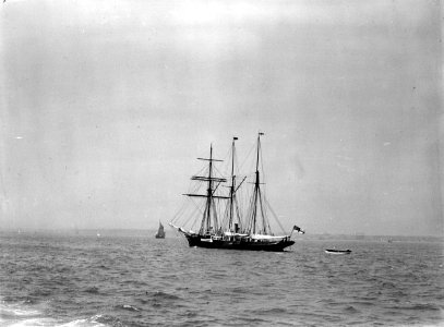 The steam yacht 'Sunbeam' (1874) anchored at Spithead. RMG P00024