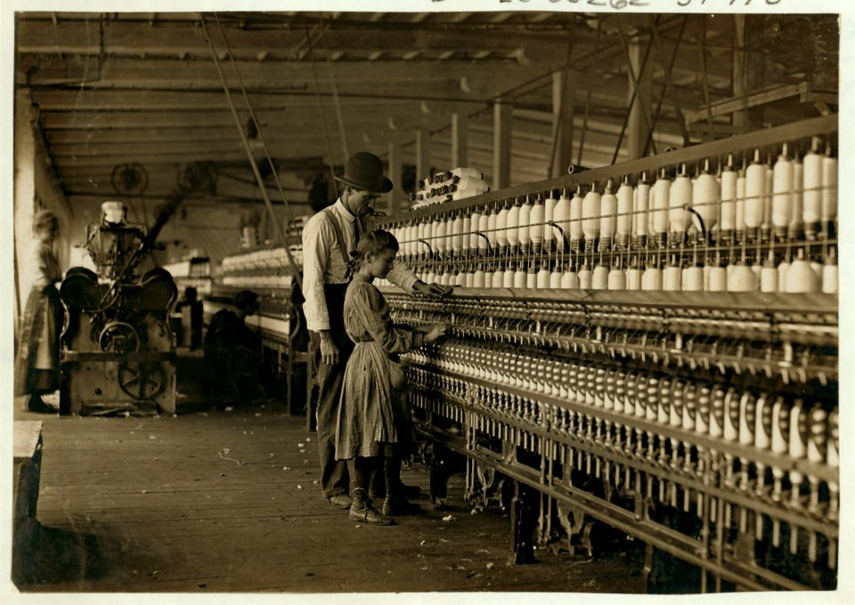 The superintendent and one of the spinners, Catawba Cotton Mills, Newton, N.C. Others smaller still. Ten boys and girls this size and smaller out of a force of 40 employees. LOC cph.3a51743
