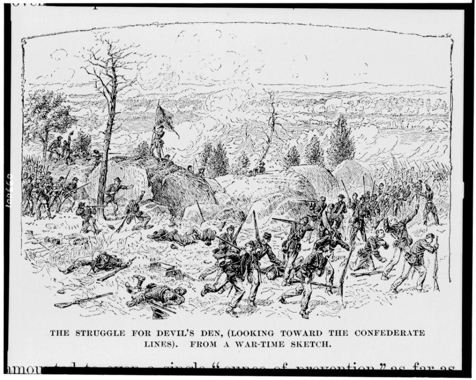The Struggle for Devil's Den, (looking toward the Confederate lines) LCCN90713424