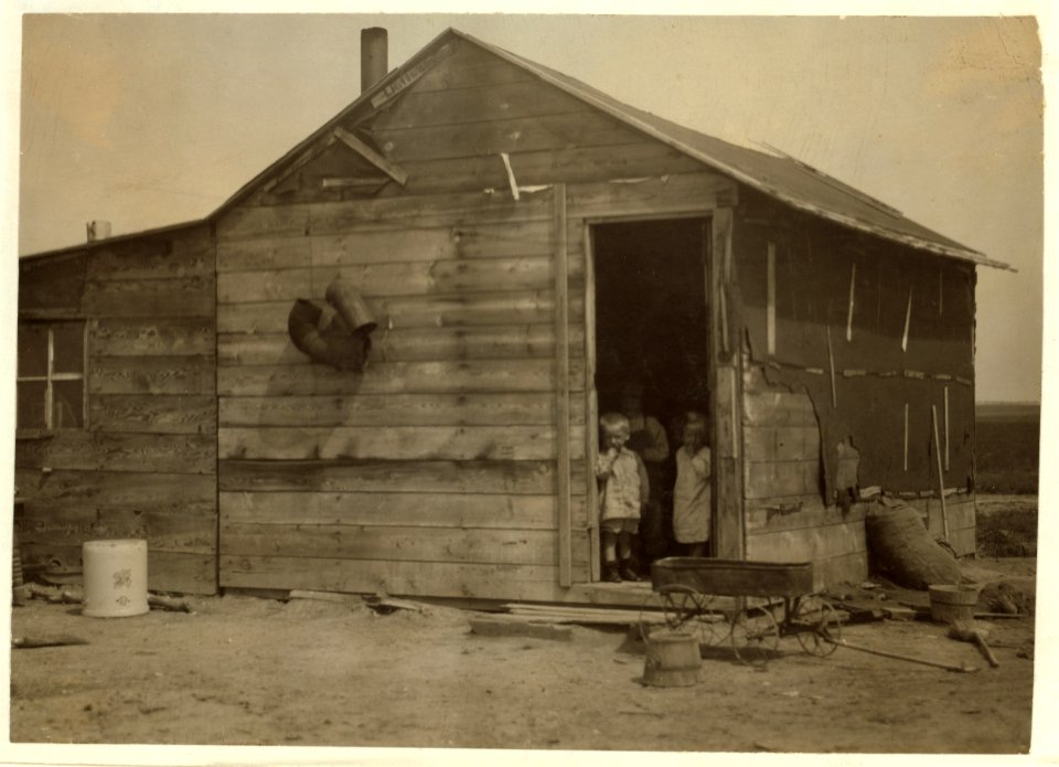 The summer quarters of a beet worker's family on a Colorado farm near Starling. See also 3953. See Hine Report, Colorado Beet Workers, July 1915. LOC nclc.00274