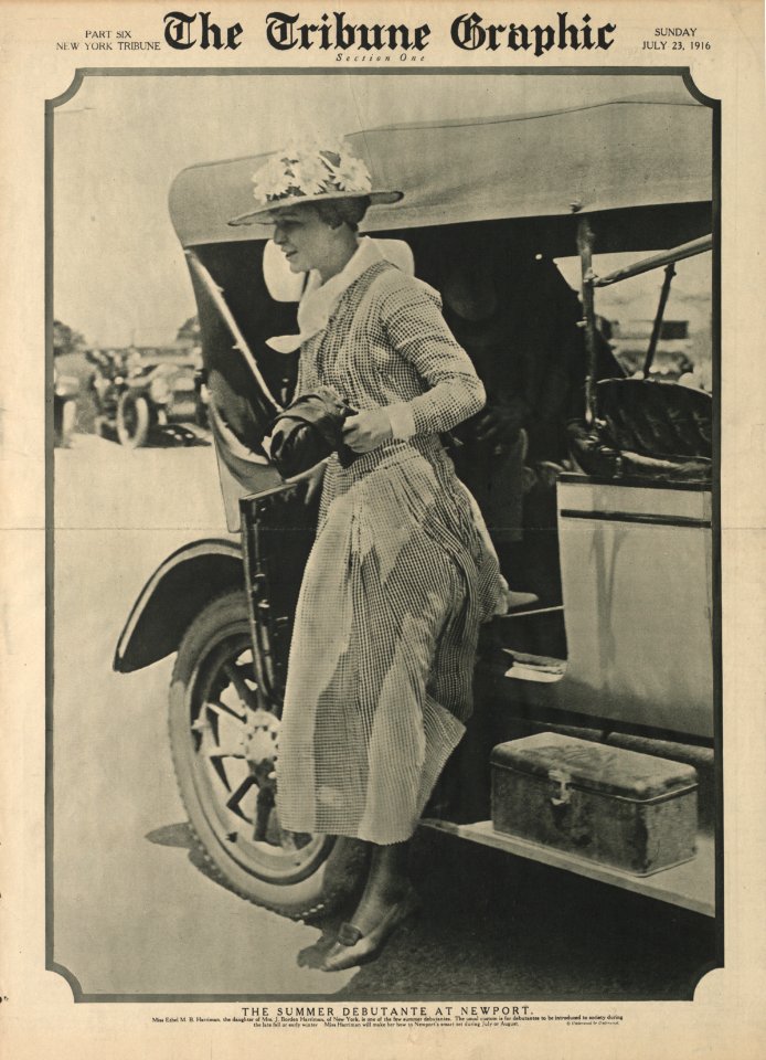 The Summer Debutante at Newport, Miss Ethel M. B. Harriman. New York Tribune, June 23, 1916