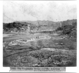 The Suspension Bridge over the American River at Rattlesnake Bar, Placer County LCCN2002719844