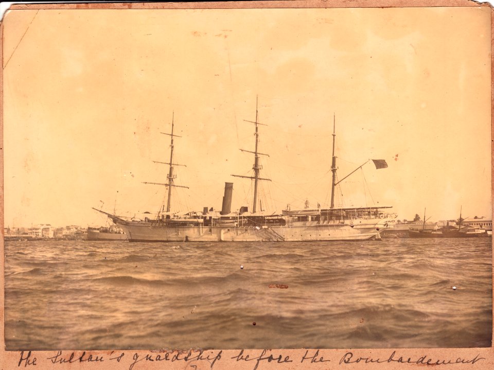 The Sultan's guardship before the bombardment, 1890s