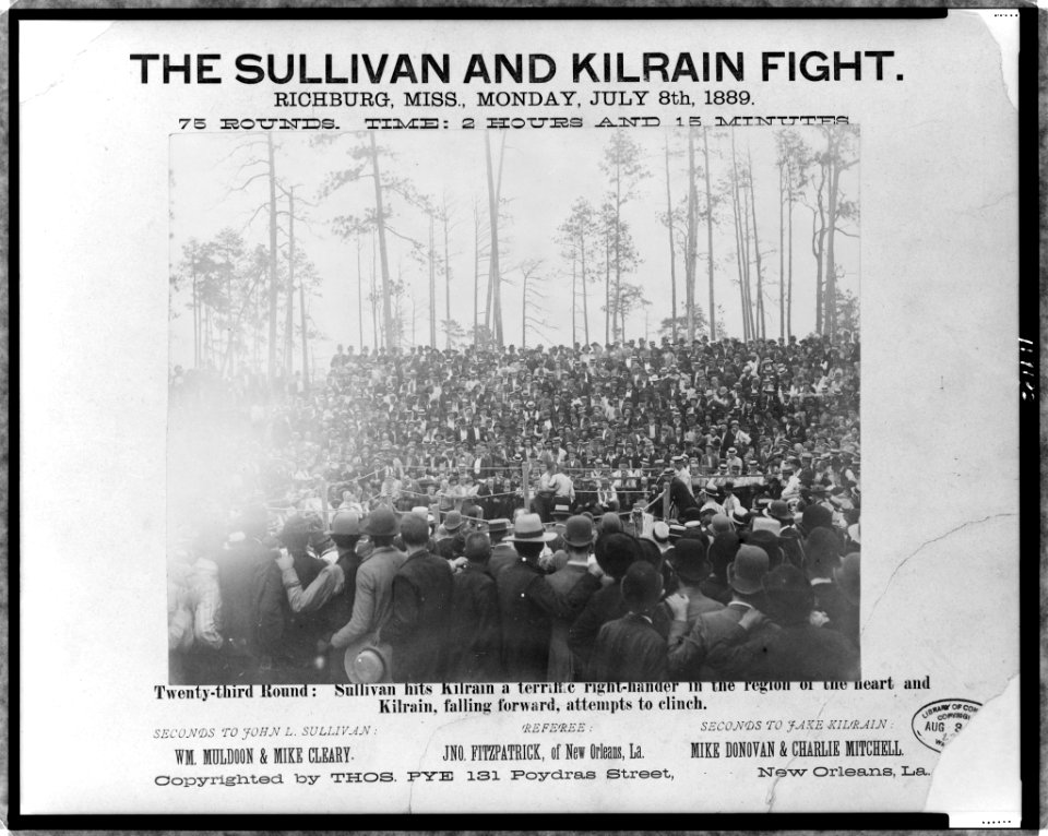The Sullivan and Kilrain fight-Richburg, Miss., Monday, July 8th, 1889 LCCN97513235