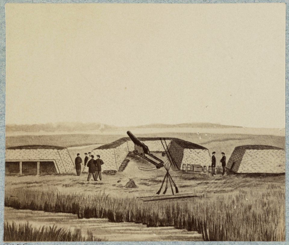 The Swamp Angel Battery from drawing LCCN2014646418