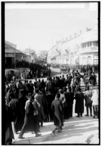 The surrender of Jerusalem to the British, December 9, 1917. British general arriving at Jaffa Gate LOC matpc.00167