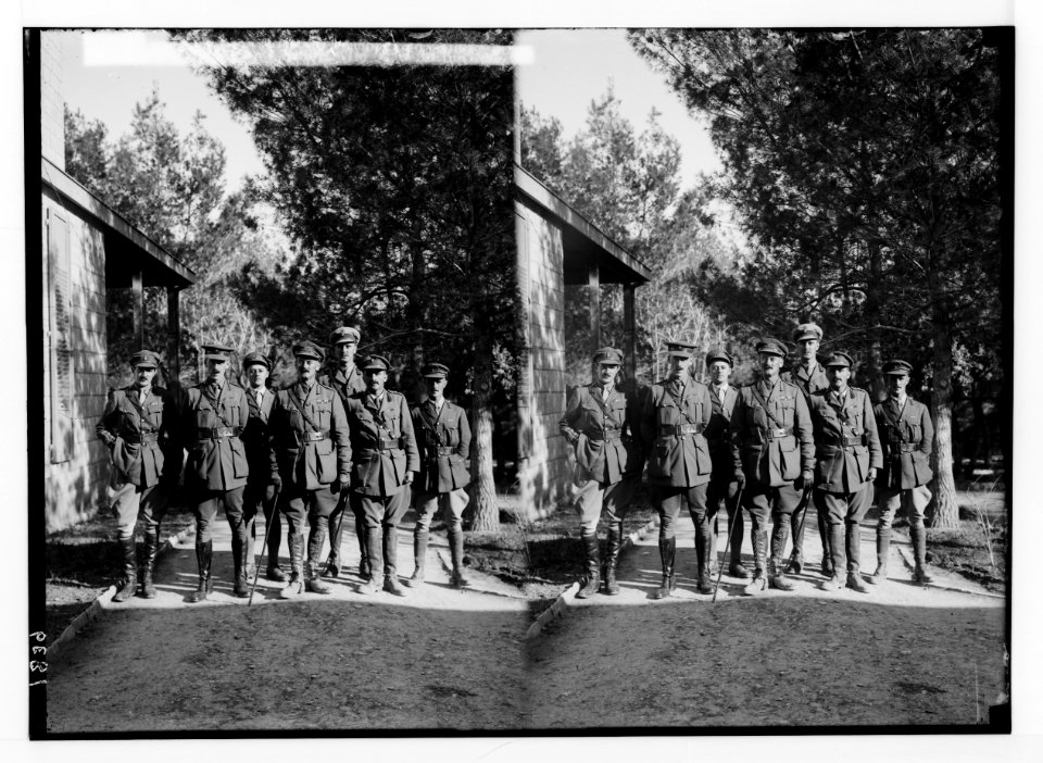 The surrender of Jerusalem to the British, December 9th, 1917. General Shea and staff, who was authorized to accept the surrender of Jerusalem. LOC matpc.02221