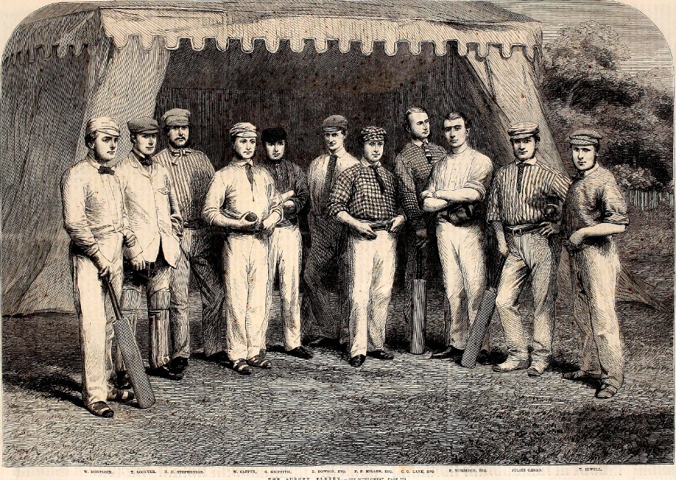 The Surrey Eleven cricket team - ILN 1861