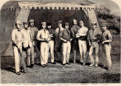 The Surrey Eleven cricket team - ILN 1861 photo
